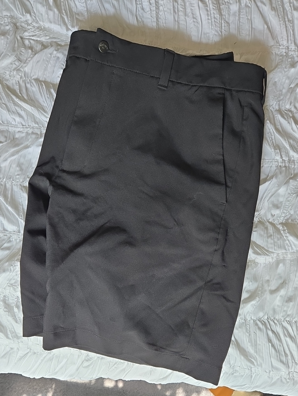 Callaway Men's Black Flat-Front Golf Shorts